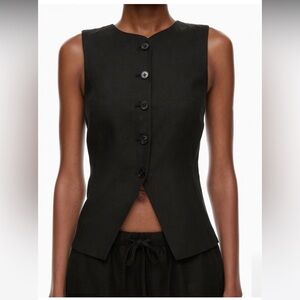 Aritzia Wilfred Regal Linen Vest